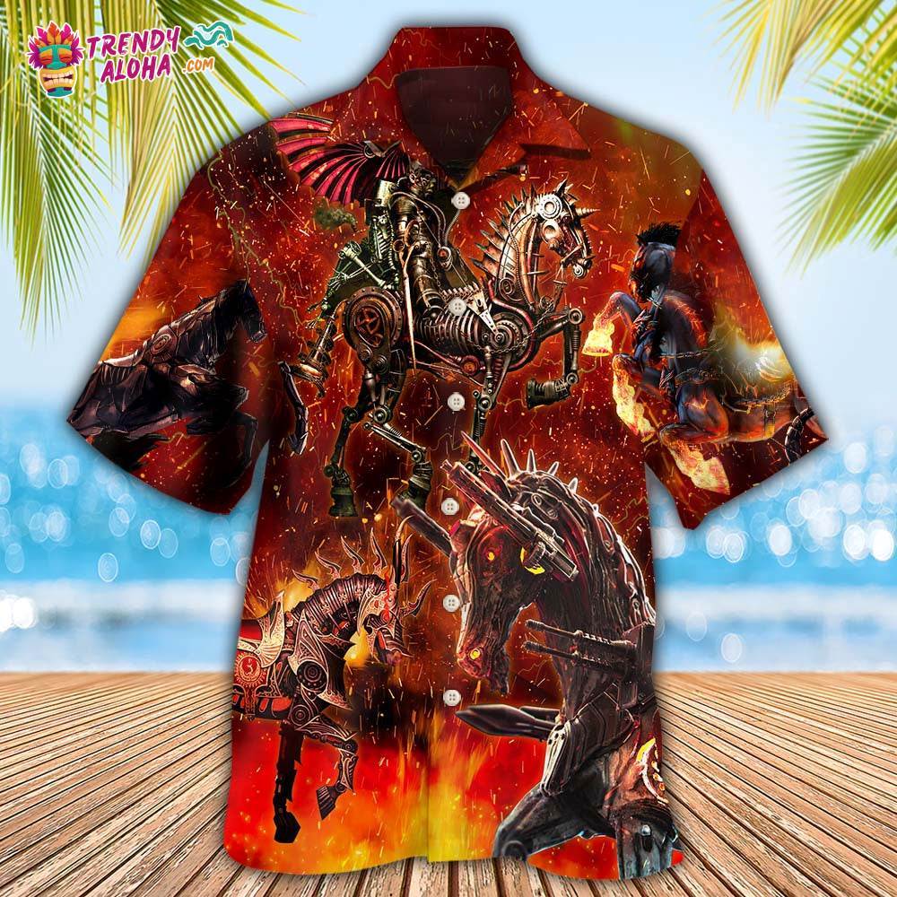 Horse Knight Horse Armor Hawaiian Shirt – Trendy Aloha