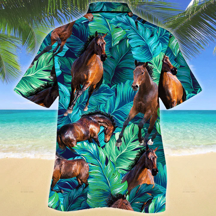 Horse Lovers Gift Trendy Hawaiian Shirt, Horse Trendy Hawaiian Shirt Vintage Flower, Horse Aloha Shirt