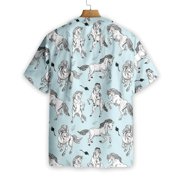 Horse Pattern All Printed 3D Trendy Hawaiian Shirt, Summer Gifts For Men And Women