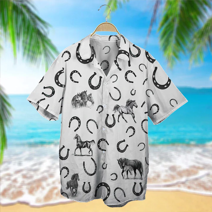 Horse Pattern – Trendy Hawaiian Shirt, Animal Farm Horse Trendy Hawaiian Shirts For Men, Women