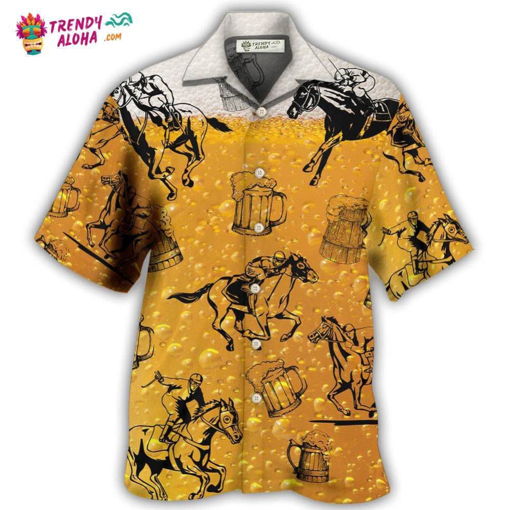 Horse Racing And Beer Hawaiian Shirt – Trendy Aloha Horse Racing And Beer Hawaiian Shirt – Trendy Aloha