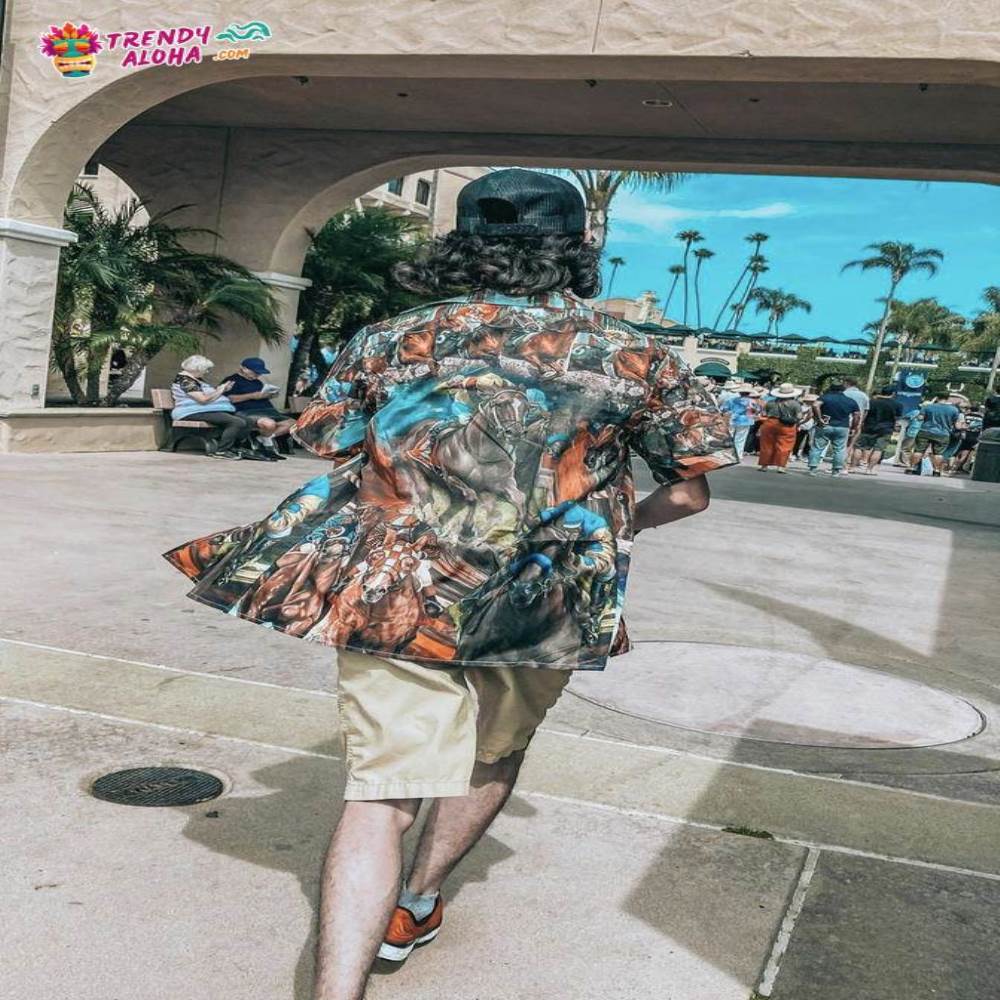 Horse Racing Colorful Hawaiian Shirt – Trendy Aloha