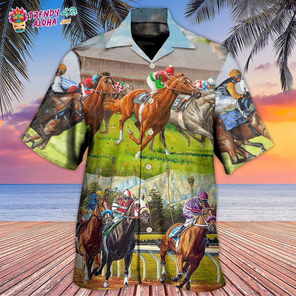 Horse Racing Don’T Look Back Hawaiian Shirt – Trendy Aloha