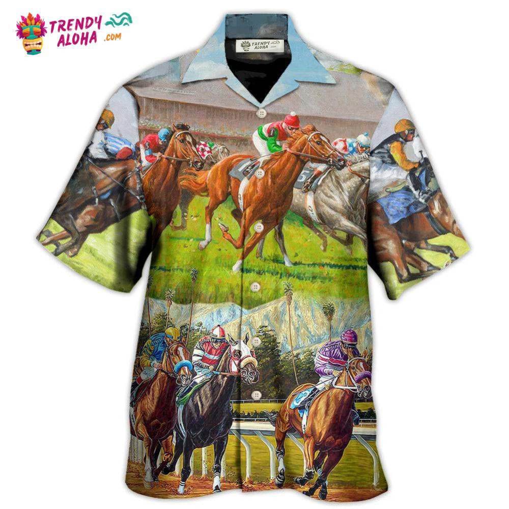 Horse Racing Don’T Look Back Hawaiian Shirt – Trendy Aloha