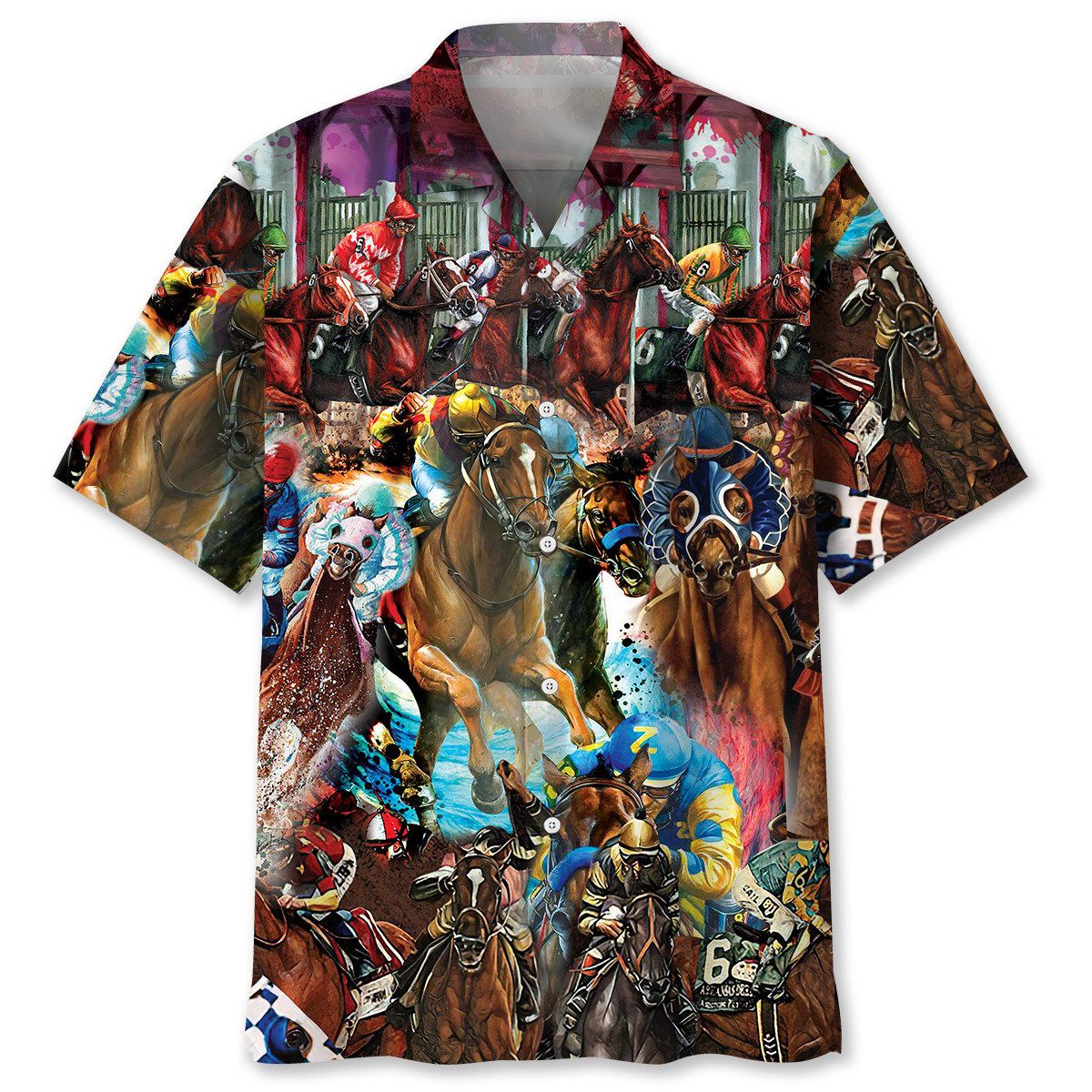 Horse Racing Vintage Trendy Hawaiian Shirt