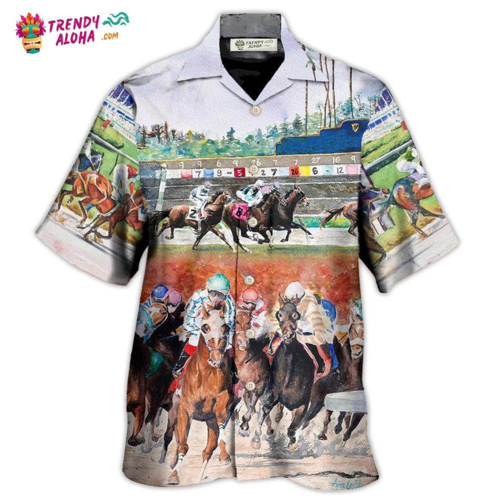 Horse Racing Wild Power Hawaiian Shirt – Trendy Aloha Horse Racing Wild Power Hawaiian Shirt – Trendy Aloha