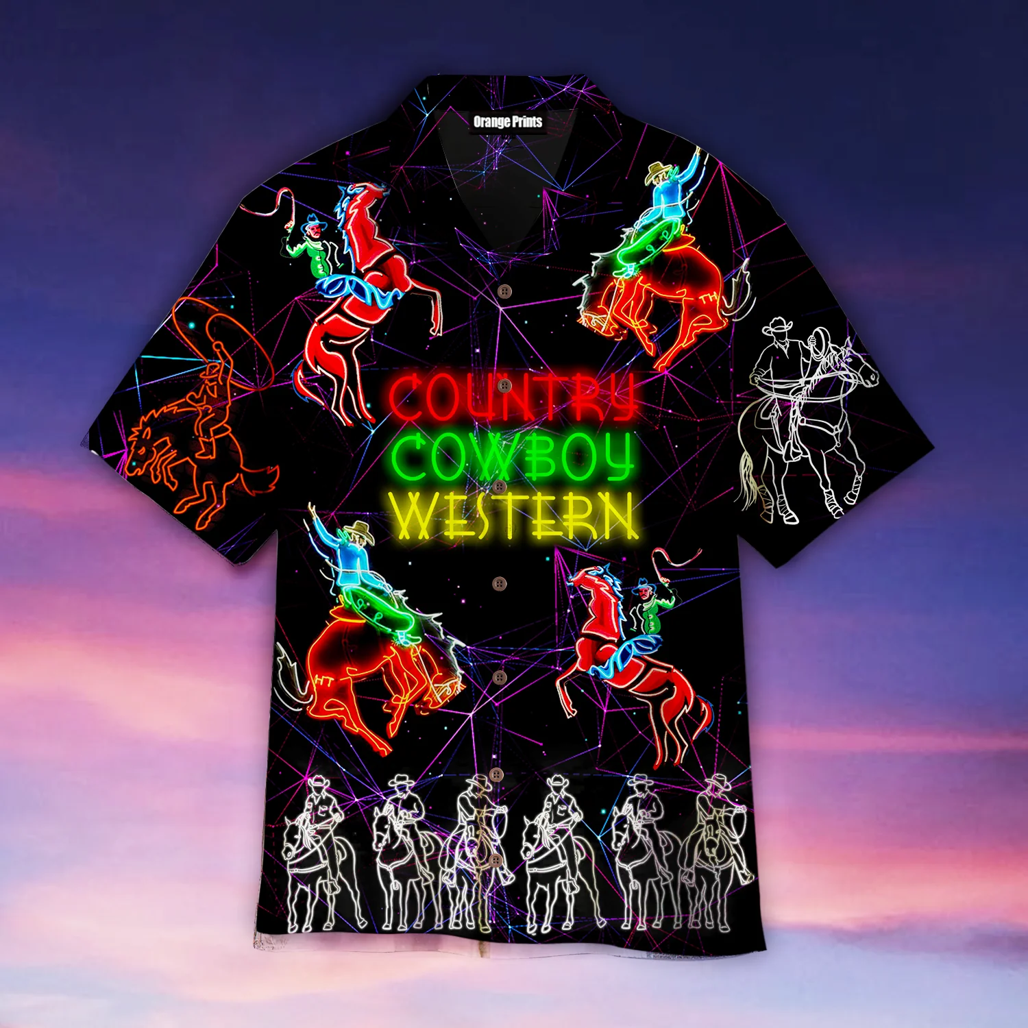 Horse Riding Cowboy Country Western Trendy Hawaiian Shirt For