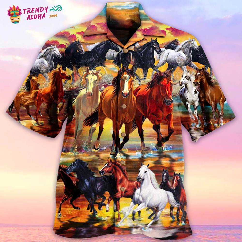 Horse Run Run Hawaiian Shirt – Trendy Aloha