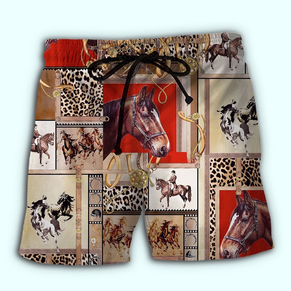 Horse Show So Cool Trendy Aloha Hawaiian Beach Shorts