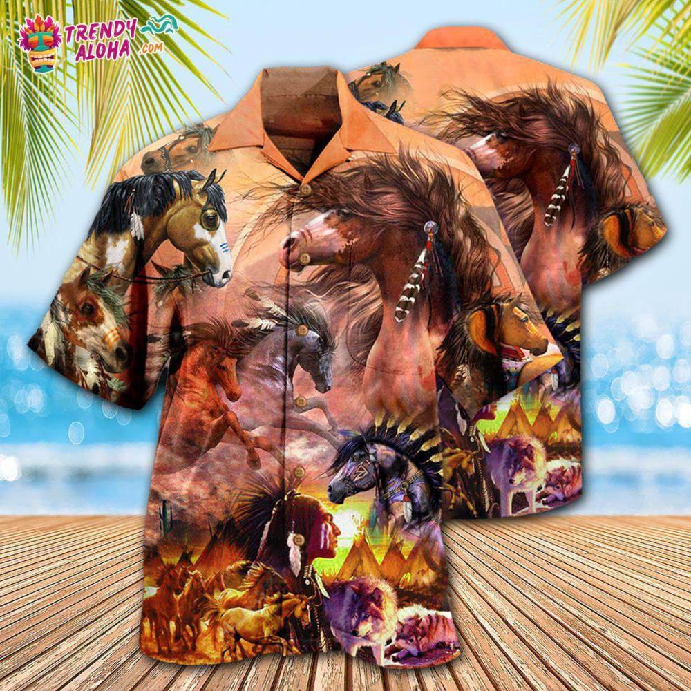 Horse Spirit Native American Hawaiian Shirt – Trendy Aloha