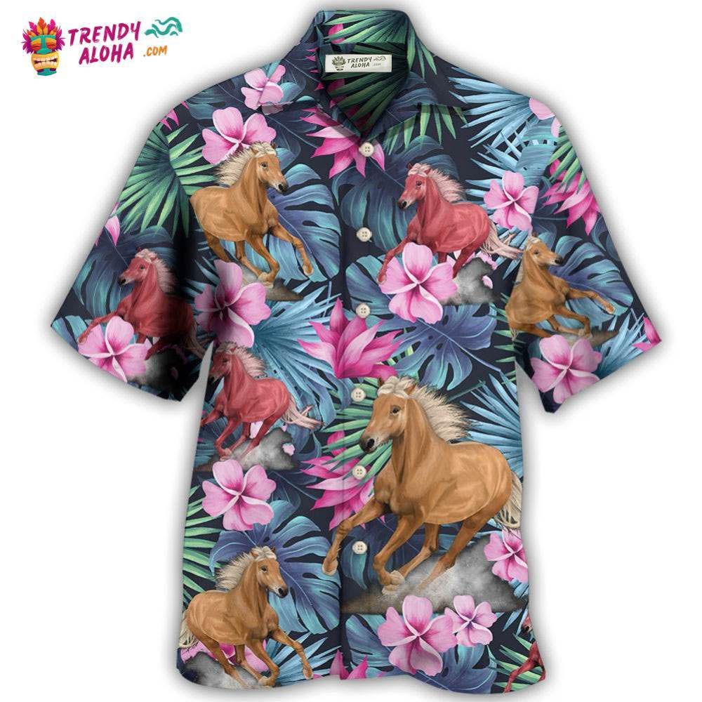 Horse Tropical Summer Vibes Hawaiian Shirt – Trendy Aloha Horse Tropical Summer Vibes Hawaiian Shirt – Trendy Aloha