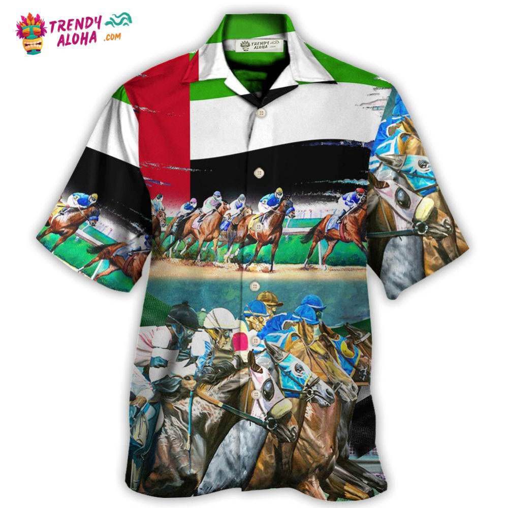 Horse Uae Flag Horse Racing Amazing Seat Lover Hawaiian Shirt – Trendy Aloha