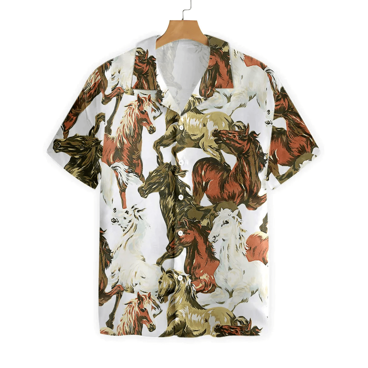 Horses Painting All Printed 3D Trendy Hawaiian Shirt, Summer Gifts For Men And Women