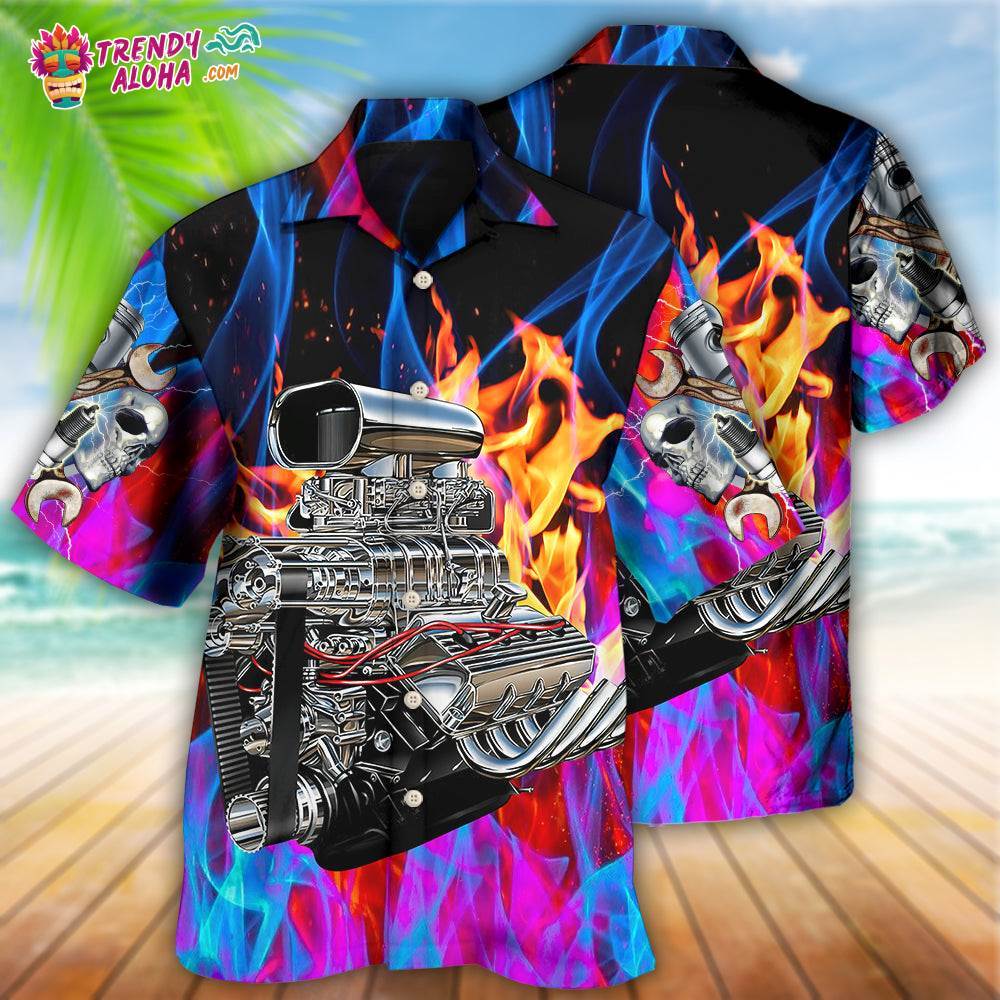 Hot Rod Amazing Colorful Flame Hawaiian Shirt – Trendy Aloha