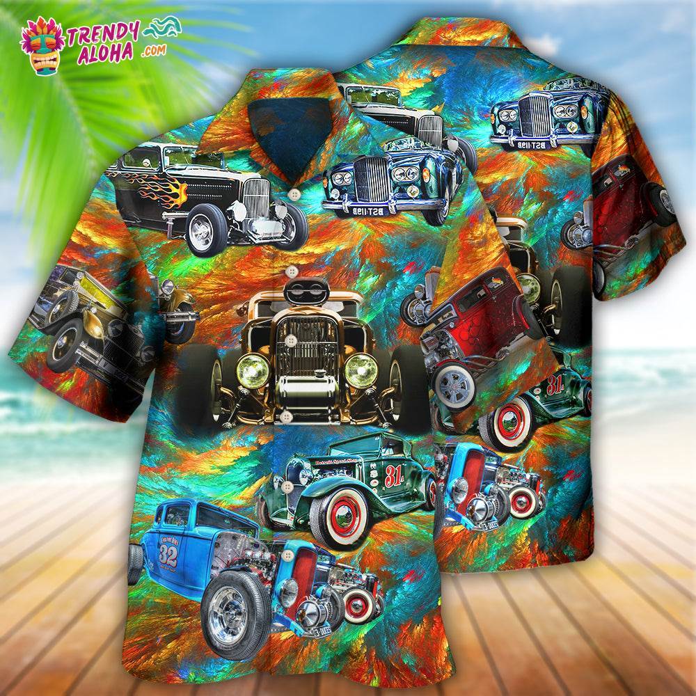 Hot Rod Car How To Ride A Hot Rod Hawaiian Shirt – Trendy Aloha