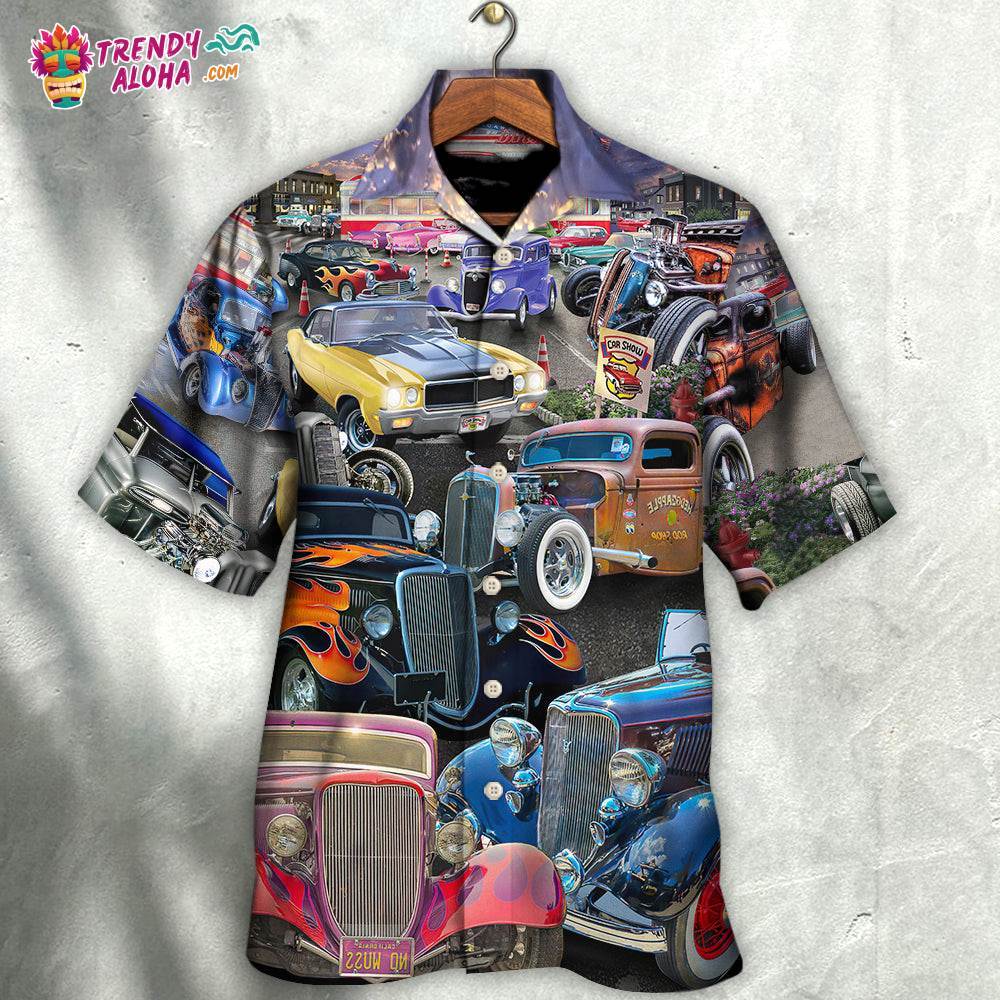 Hot Rod Diner Car Show Hawaiian Shirt – Trendy Aloha