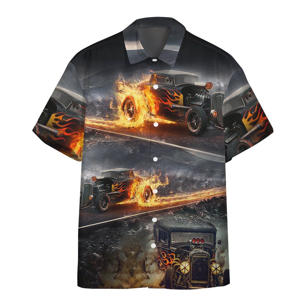 Hot Rod Hawaiian Shirt Firing Hot Rod Black Hawaii Aloha Shirt Hot Rod Hawaiian Shirt Firing Hot Rod Black Hawaii Aloha Shirt