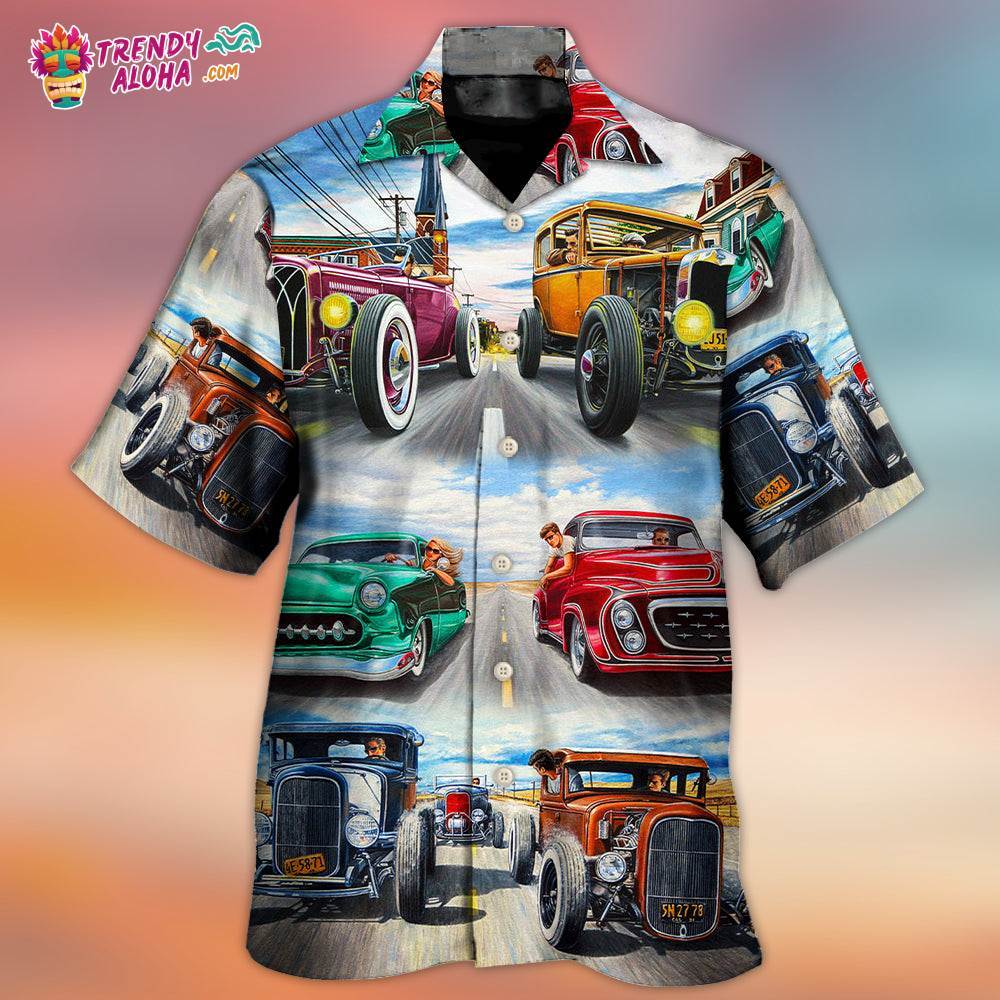 Hot Rod Racing Lover Cool Art Style Hawaiian Shirt – Trendy Aloha