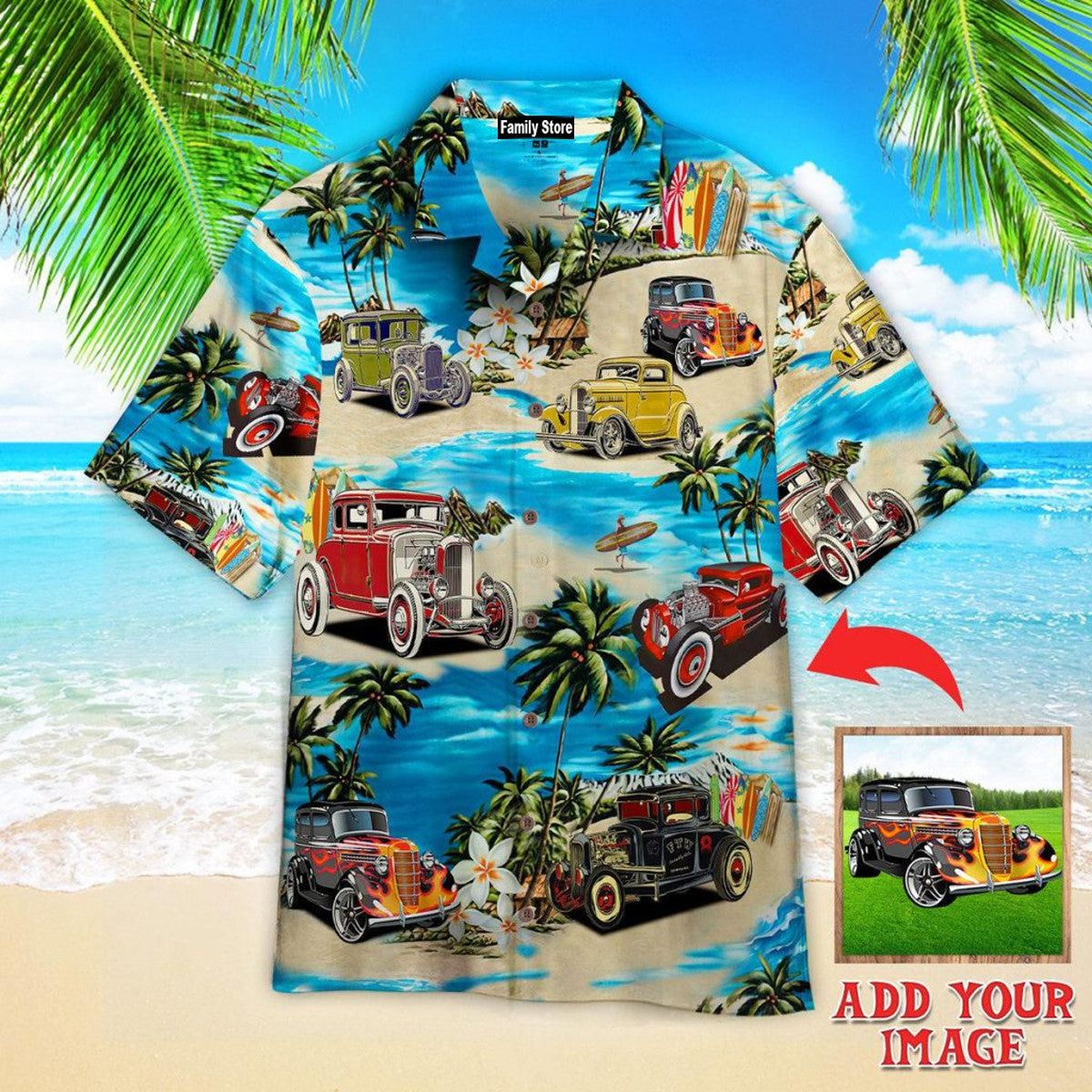 Hot Rod Tropical Custom Hawaiian Shirt Hot Rod Tropical Custom Hawaiian Shirt