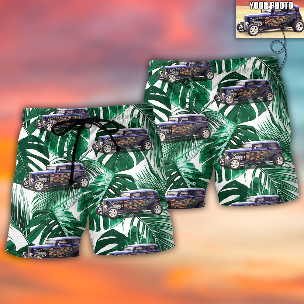Hot Rod Various Style Custom Photo Trendy Aloha Hawaiian Beach Shorts