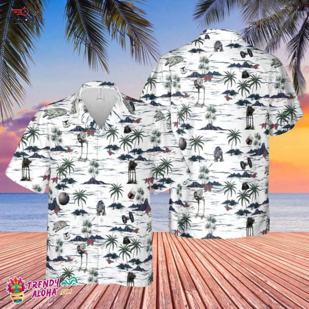 Hot Summer Holiday Star War Theme Casual Hawaiian Celebration Shirt