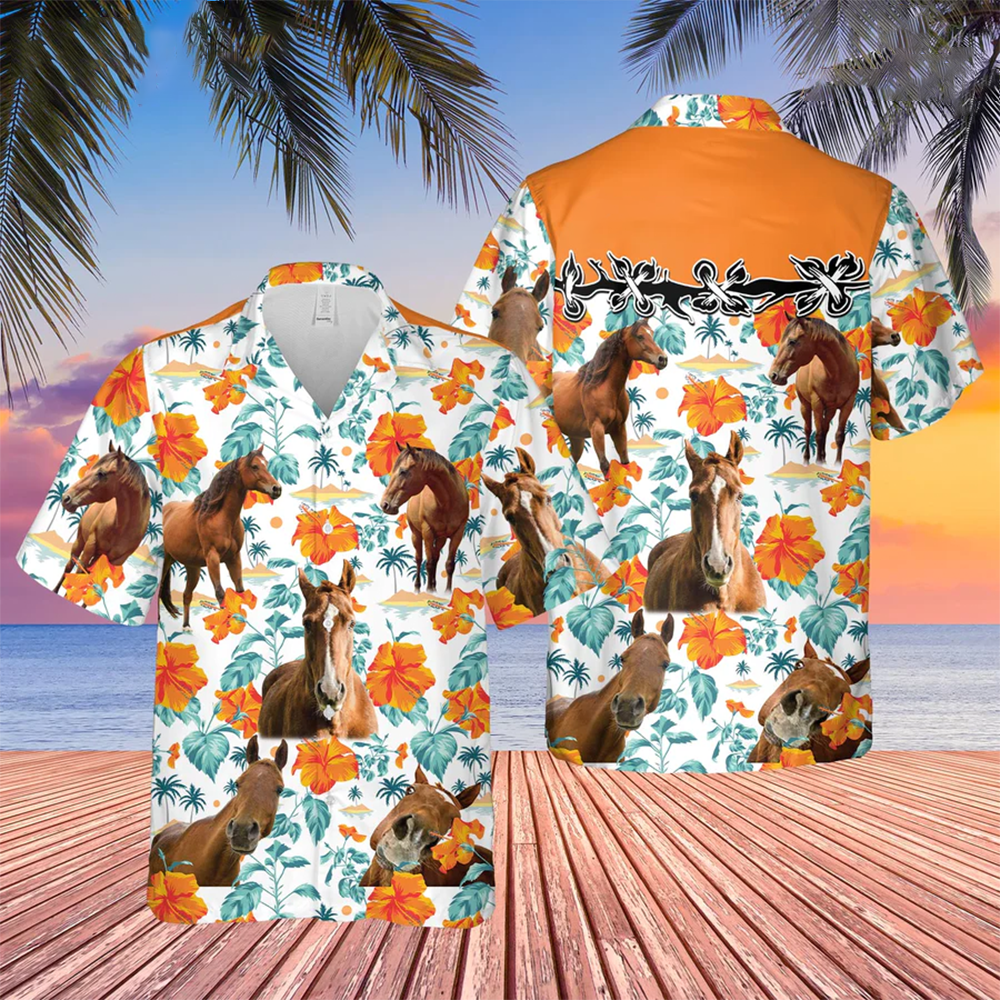 House Hibiscus Floral 3D Trendy Hawaiian Shirt