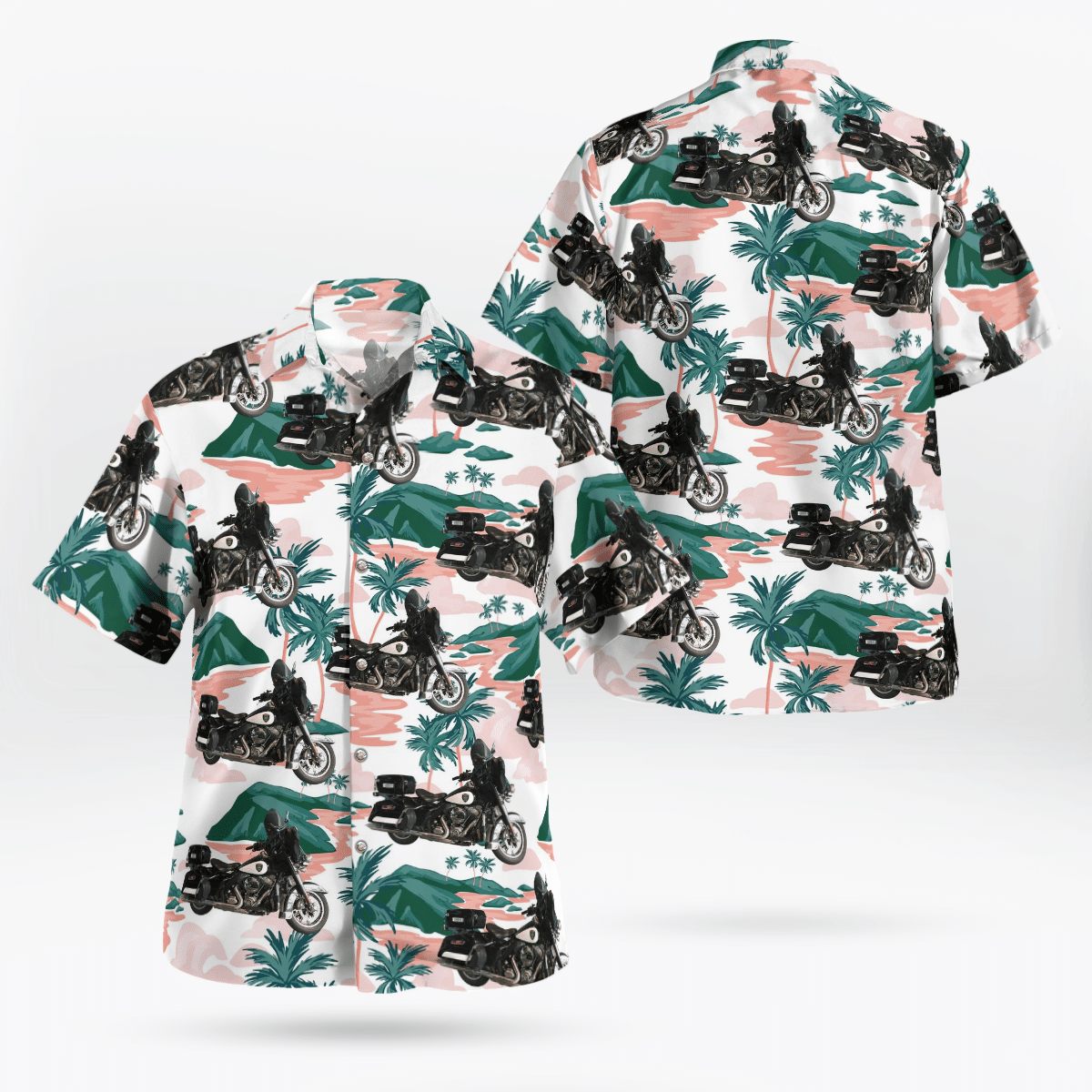 Houston Police Department Motorcycle Hawaiian Shirt