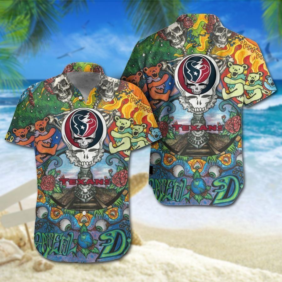 Houston Texans Grateful Dead NFL Gift For Fan Hawaiian Graphic Print Shirt