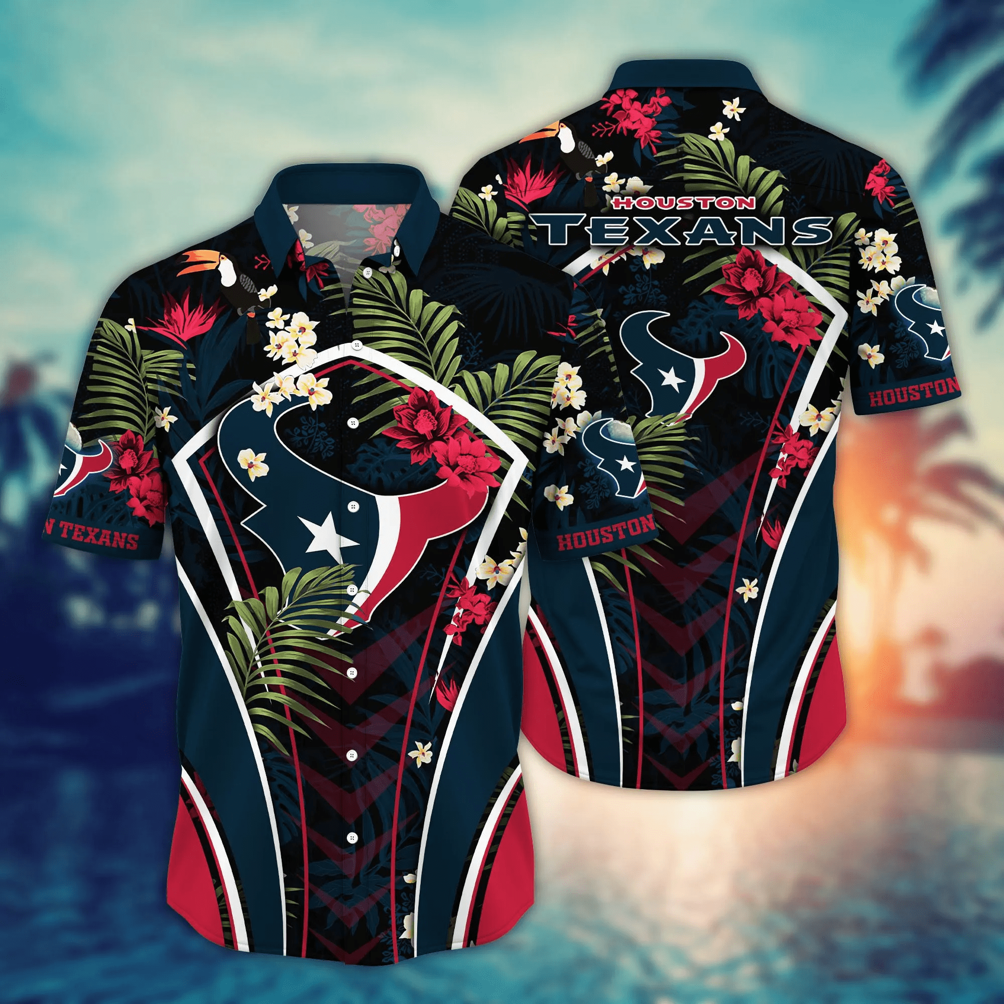Houston Texans NFL Hawaiian Shirt Summery Aloha Shirt