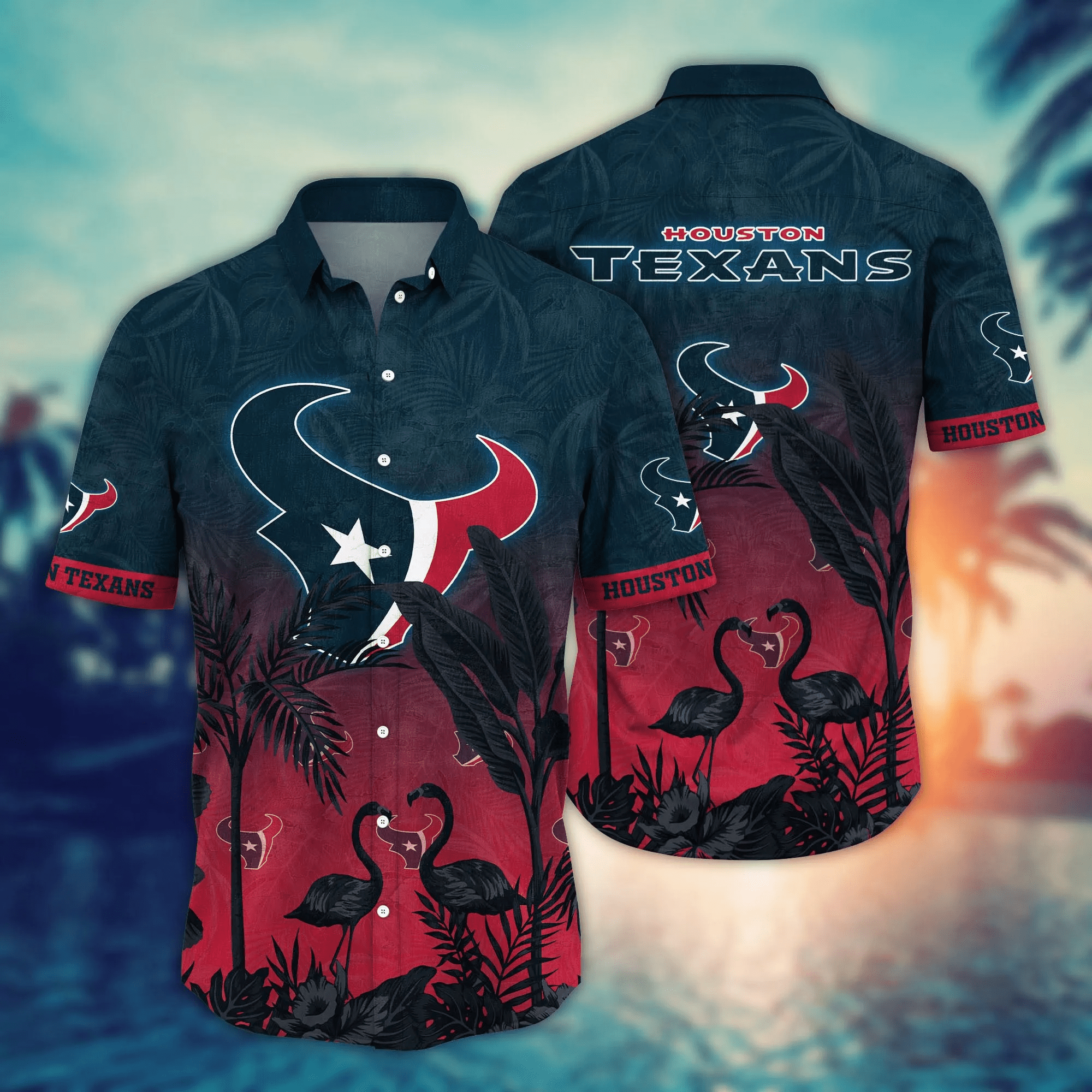 Houston Texans NFL Hawaiian Shirt Sun-Soakedtime Aloha Shirt