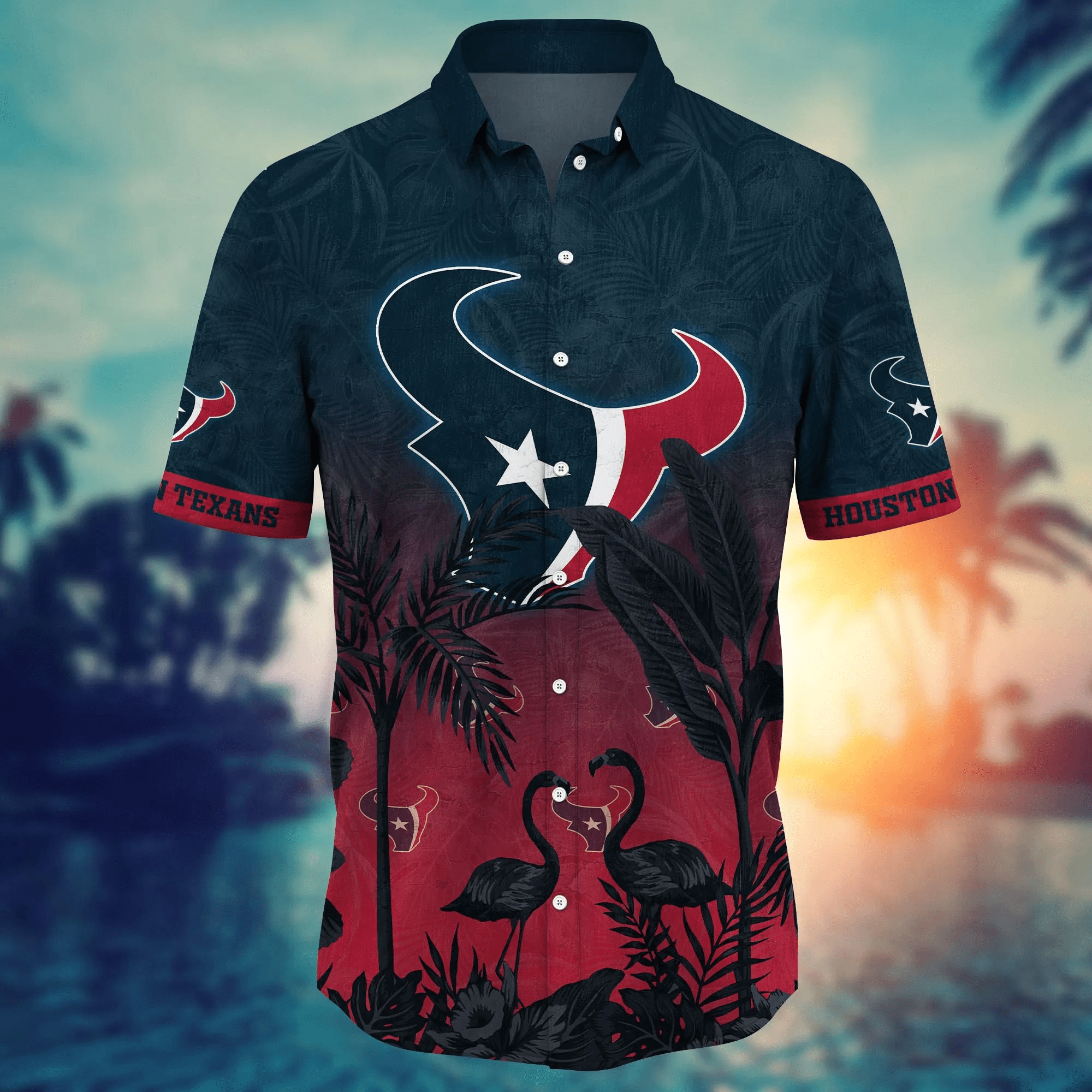 Houston Texans NFL Hawaiian Shirt Sun-Soakedtime Aloha Shirt