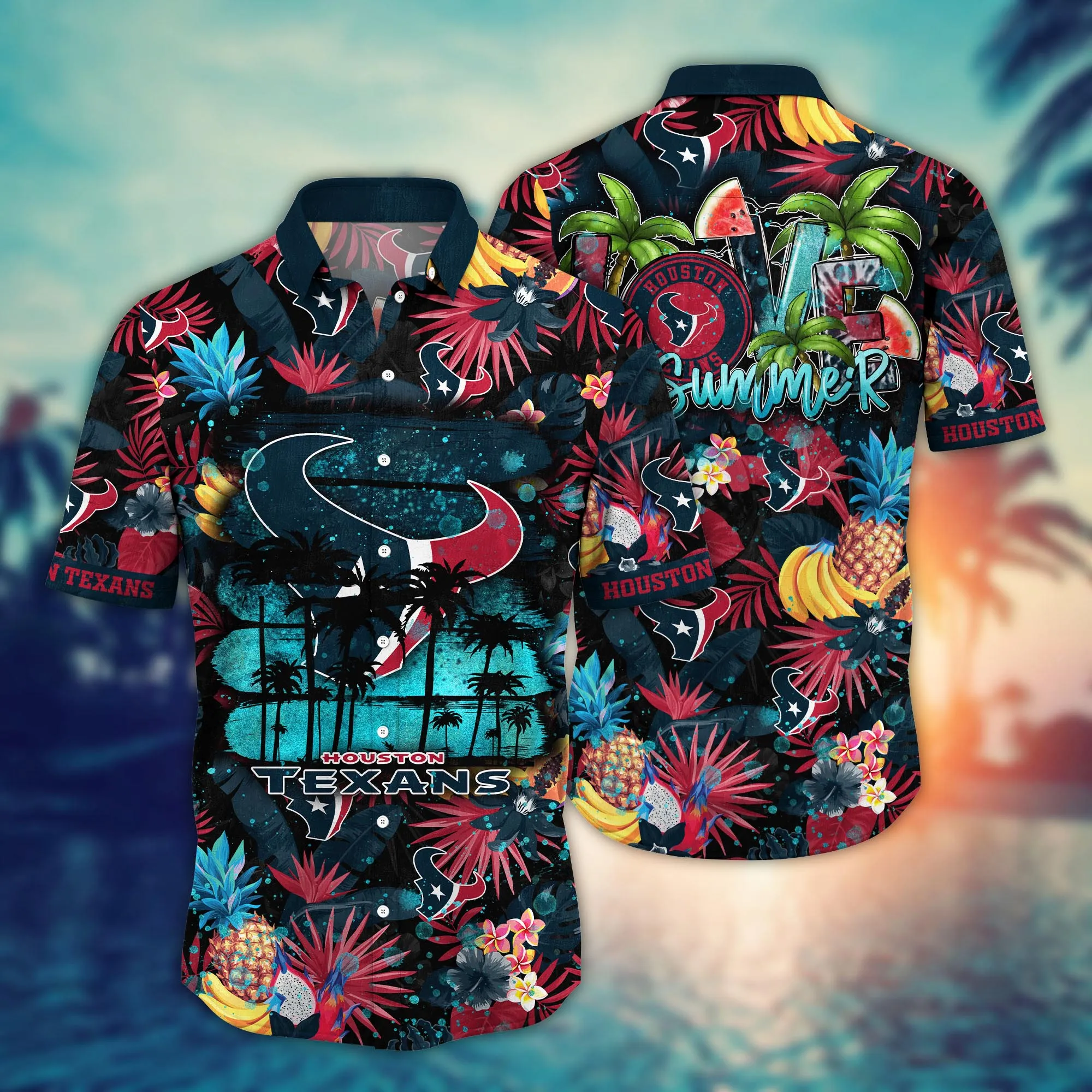 Houston Texans NFL Hawaiian Shirt Sunlighttime Aloha Shirt