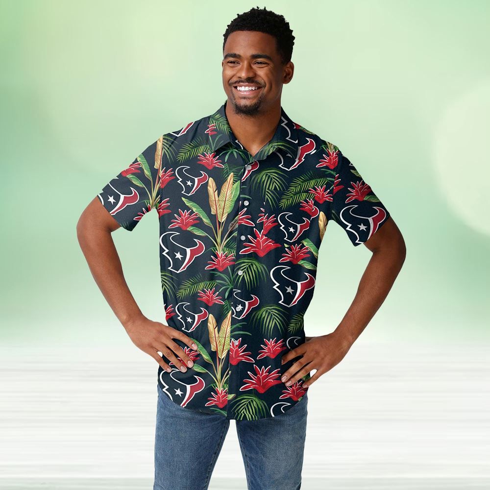 Houston Texans Victory Hawaiian Button Up Attire