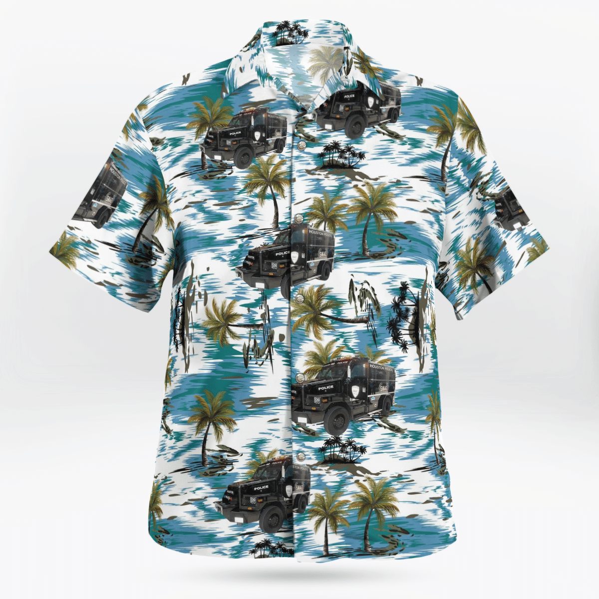 Houston, Texas, Houston Police Department New Bear Swat Vehicle Hawaiian Shirt