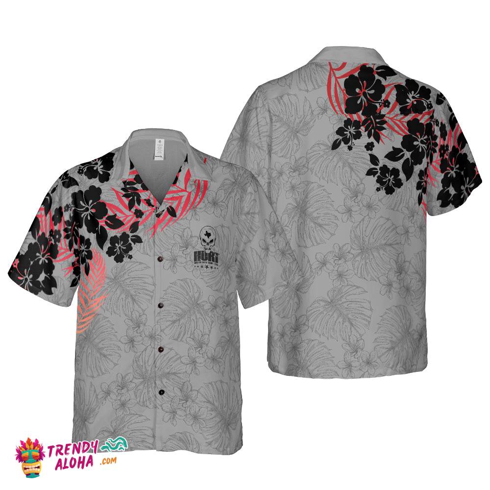 Houston United Rugby Team Gray Hawaiian Shirt