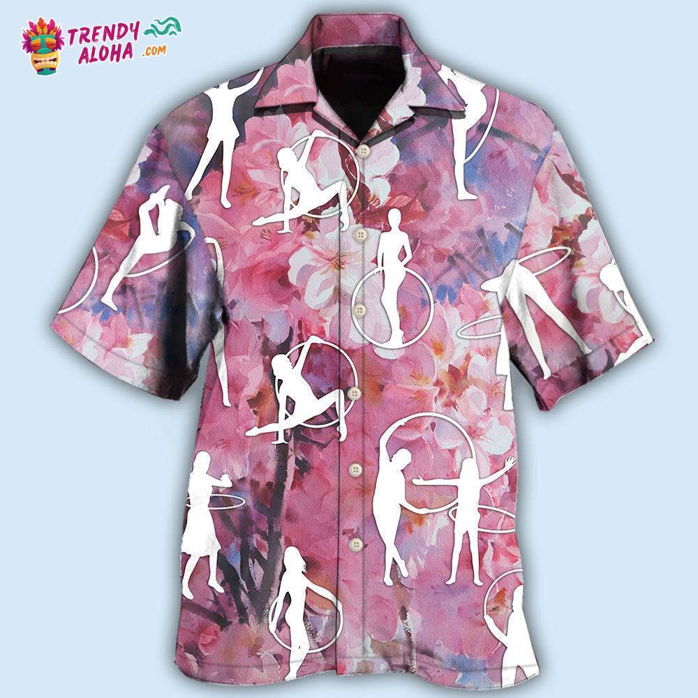 Hula Hoop Floral With Pink Color Hawaiian Shirt – Trendy Aloha