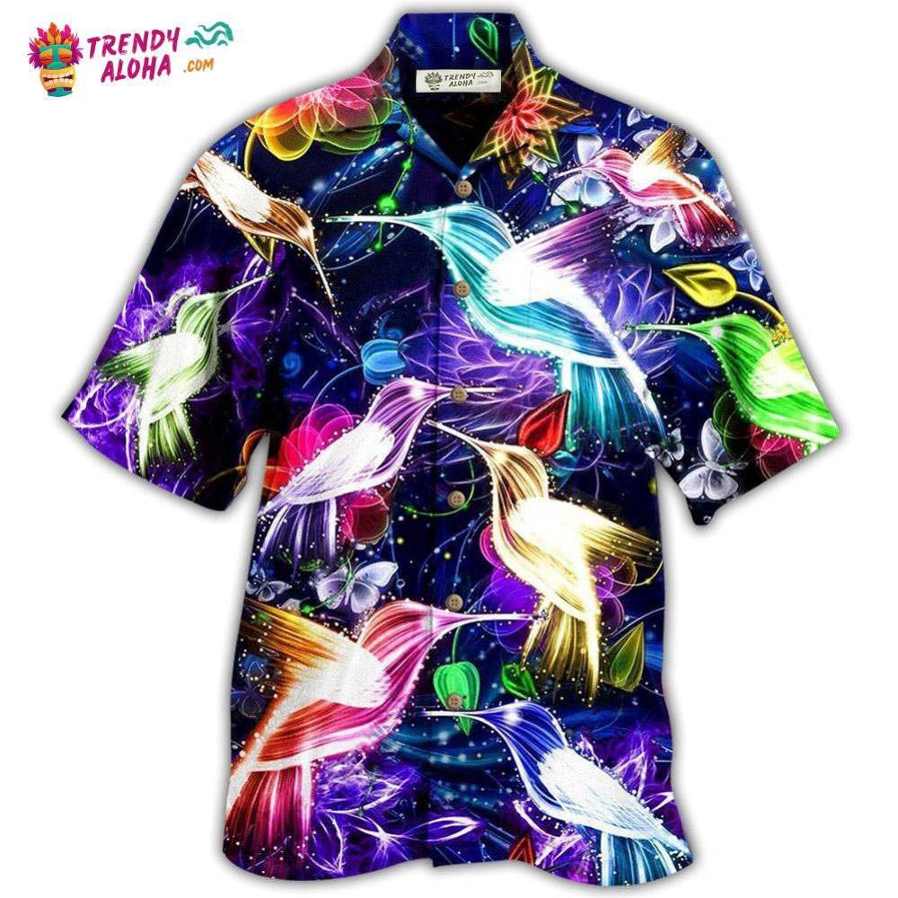 Hummingbird Neon Love Animals So Much Hawaiian Shirt – Trendy Aloha