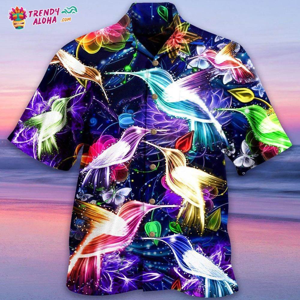 Hummingbird Neon Love Animals So Much Hawaiian Shirt – Trendy Aloha