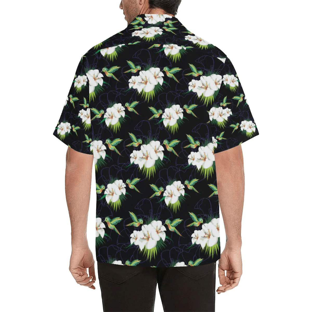 Hummingbird With Flower Pattern Print Design 03 Trendy Hawaiian Shirt, Unisex Print Aloha Short Sleeve Casual Shirt Summer Gifts