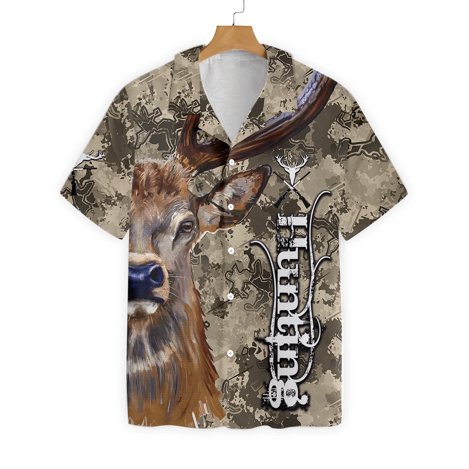 Hunting Aloha Shirt Deer And Camo Hunting Trendy Hawaiian Shirt