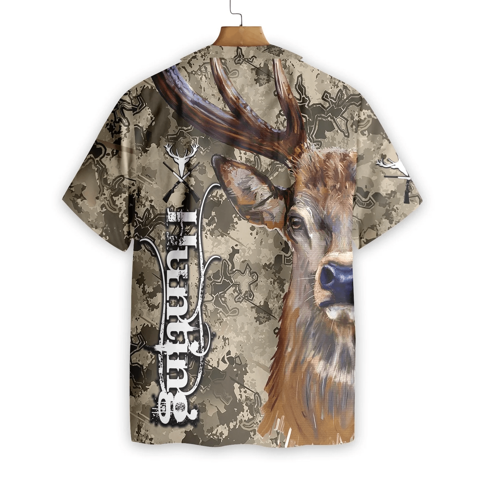 Hunting Aloha Shirt Deer And Camo Hunting Trendy Hawaiian Shirt