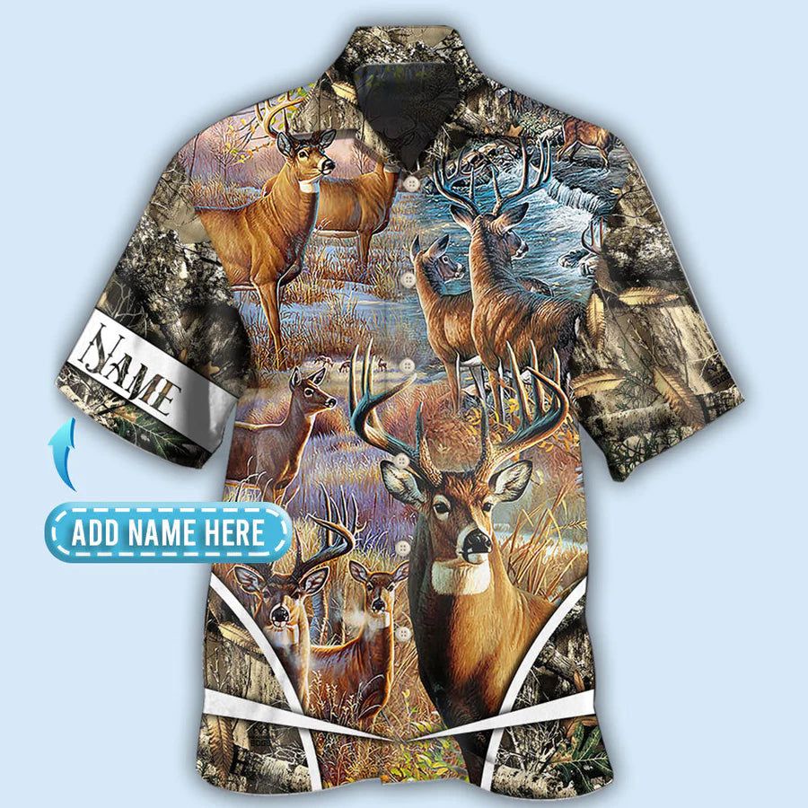 Hunting Deer Hunting Cool Forest Personalized Hawaiian Shirt