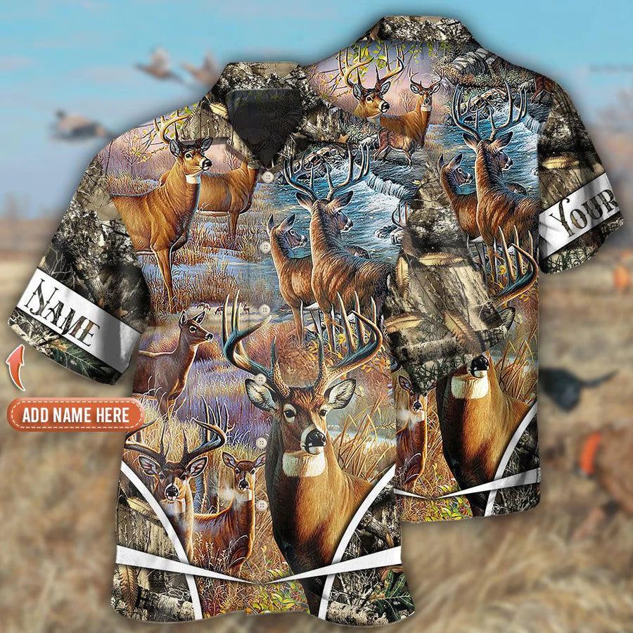 Hunting Deer Hunting Cool Forest Personalized Hawaiian Shirt Hunting Deer Hunting Cool Forest Personalized Hawaiian Shirt