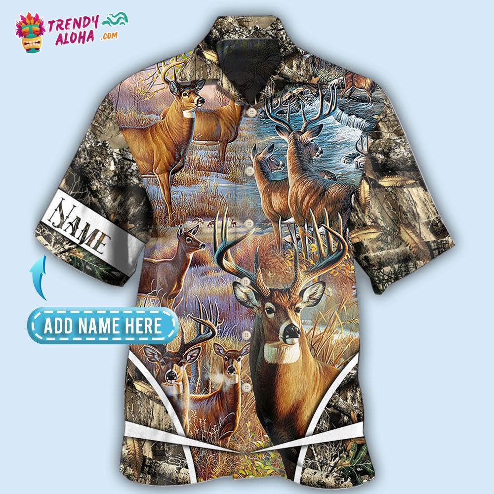 Hunting Deer Hunting Cool Forest Personalized Hawaiian Shirt – Trendy Aloha
