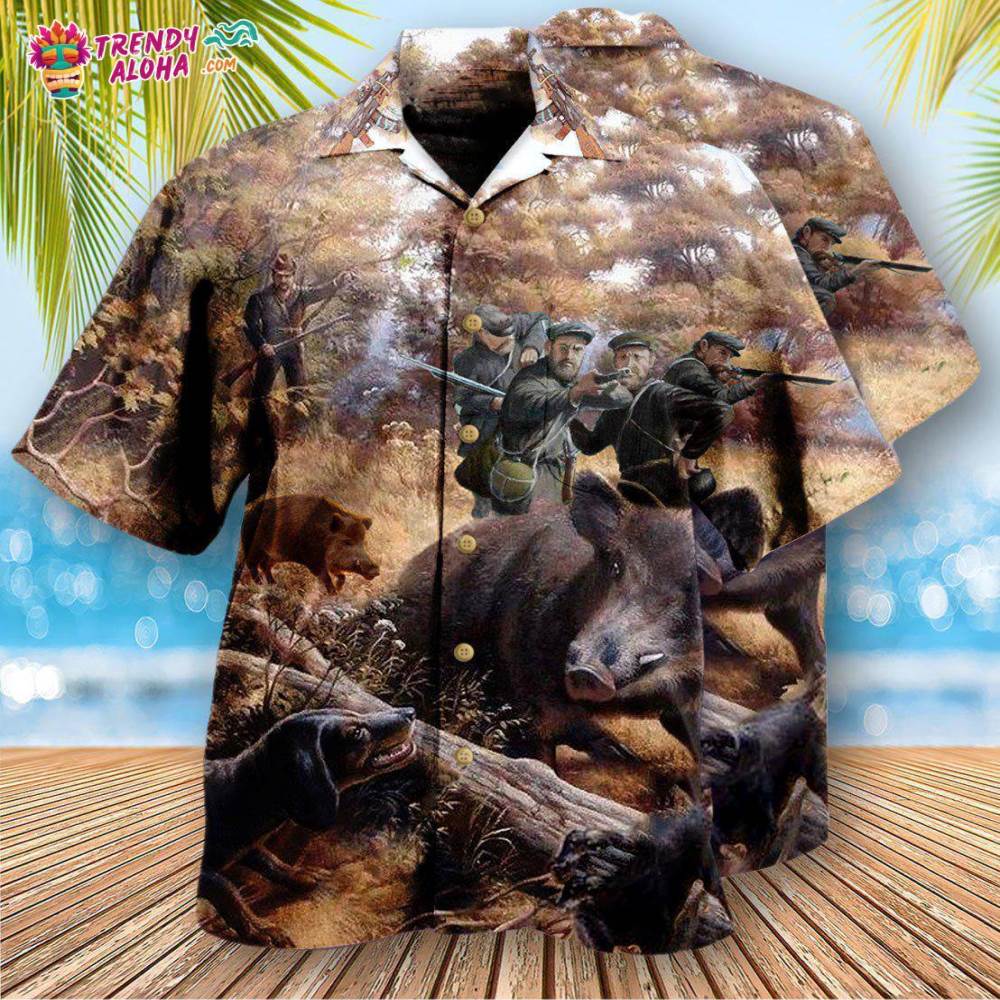 Hunting Fantasy Boar Vintage Hawaiian Shirt – Trendy Aloha