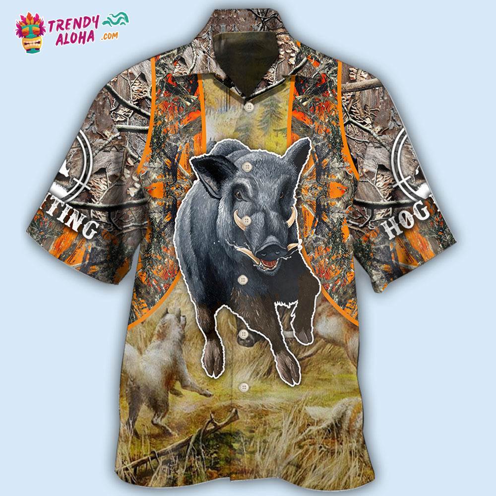 Hunting Hog Hunting Camo Hawaiian Shirt – Trendy Aloha