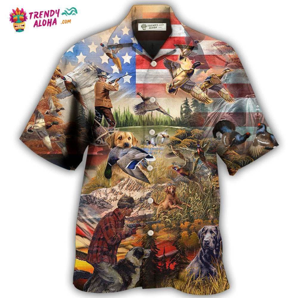 Hunting Independence Day Mallard Duck Hawaiian Shirt – Trendy Aloha Hunting Independence Day Mallard Duck Hawaiian Shirt – Trendy Aloha
