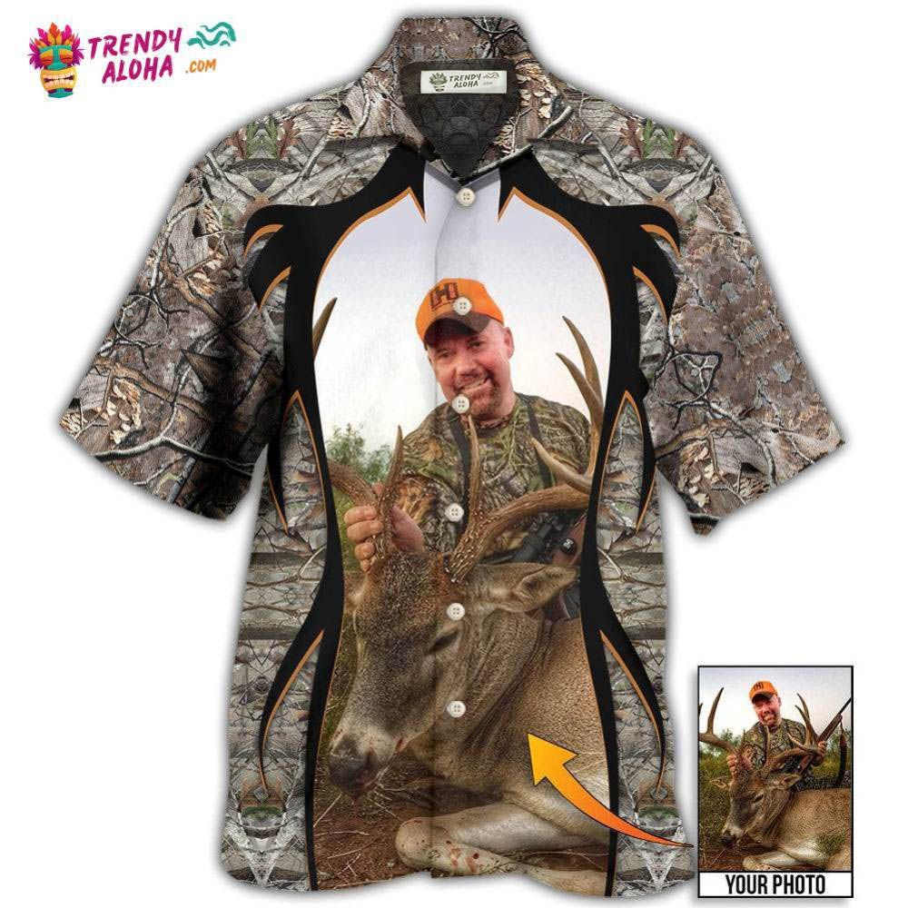 Hunting Lover Cool Pattern Custom Photo Hawaiian Shirt – Trendy Aloha Hunting Lover Cool Pattern Custom Photo Hawaiian Shirt – Trendy Aloha