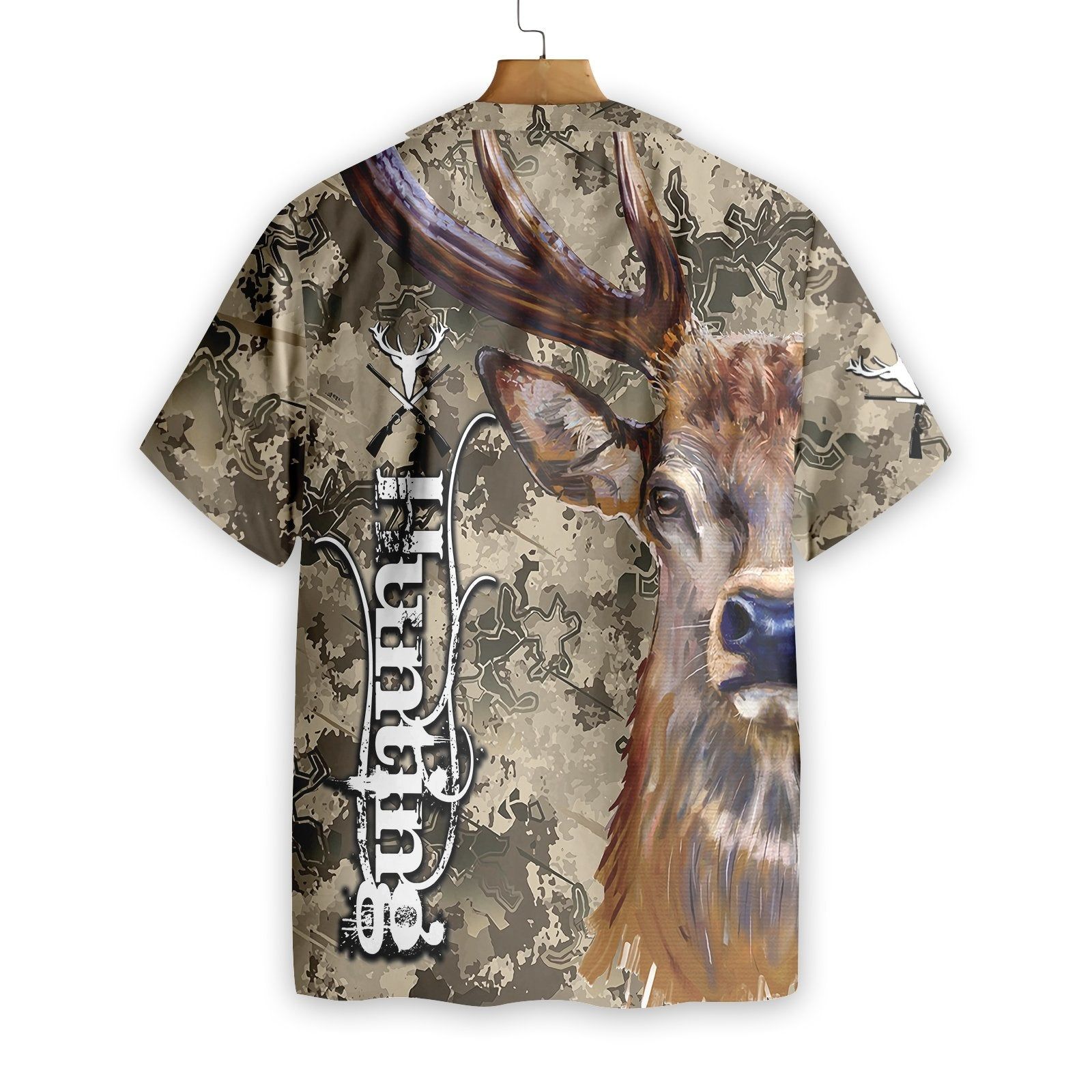 Hunting Shirt Deer T-Shirt Deer And Camo Hunting Hawaiian Shirt