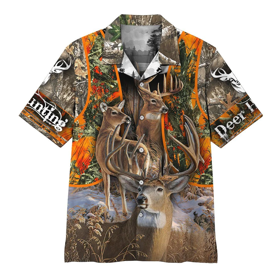 Hunting Shirt Hunting Aloha Shirt Deer Hunting Forest Hawaiian Shirt